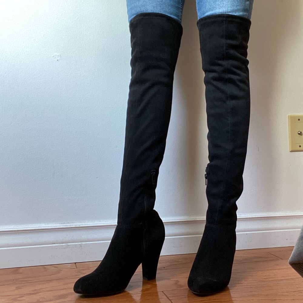 Knee High Black Boots | call it spring